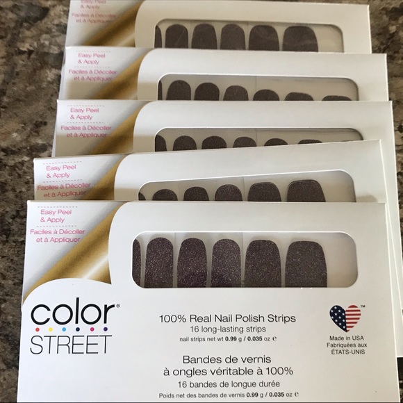 Color Street 100% Real Nail Polish Strips Night Terror New Sealed - Picture 3 of 3